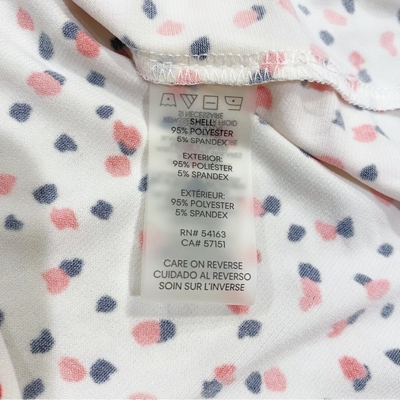 Karl Lagerfeld | Paris Henley Top Distressed Dot Spandex 3/4 Sleeve Size Small - Picture 6 of 6